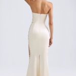 Lace-Up Corset Gown in Ivory - Image 2