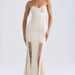 Lace-Up Corset Gown in Ivory - Image 7
