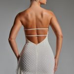 Embellished Ruffled Cowl-Neck Bandeau Mini Dress in White - Image 2