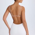 Cut-Out Open-Back Mini Dress in White - Image 2