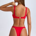 Cheeky Bikini Bottoms in Fiery Red - Image 5