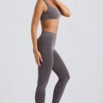 Seamless Rib Leggings in Washed Charcoal - Image 3