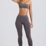 Seamless Rib Leggings in Washed Charcoal - Image 4