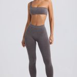 Seamless Rib Leggings in Washed Charcoal - Image 5