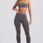 Seamless Rib Leggings in Washed Charcoal - Image 6