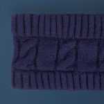 Cable-Knit Headband in Navy - Image 3
