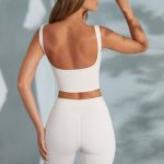 Sweetheart Neckline Crop Top in Ivory - Image 2