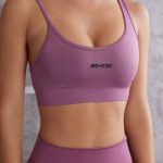 Asymmetric Sports Bra in Mauve - Image 4