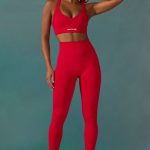 Super Sculpt Seamless Leggings in Tango Red