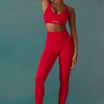 Super Sculpt Seamless Leggings in Tango Red - Image 5