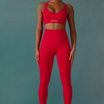 Super Sculpt Seamless Leggings in Tango Red - Image 6