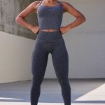 Petite Super Sculpt Seamless Leggings in Marl Black - Image 7