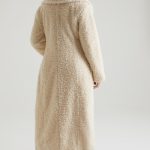 Long Shearling Coat in Cream - Image 2