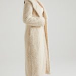 Long Shearling Coat in Cream - Image 3