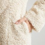 Long Shearling Coat in Cream - Image 5