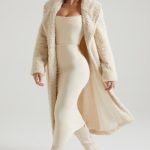 Long Shearling Coat in Cream - Image 6