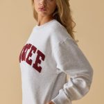 Oversized Crew Neck Sweatshirt in Heather Grey - Image 3