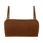 Soft Mesh Bandeau Bra in Chestnut - Image 2