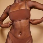 Soft Mesh Bandeau Bra in Chestnut - Image 4