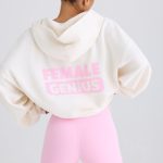 Graphic-Print Hoodie in White