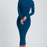 Modal Cross-Back Midaxi Dress in Deep Teal - Image 5