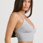 Chunky Knit Tank Top in Heather Grey - Image 3