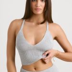 Chunky Knit Tank Top in Heather Grey - Image 6