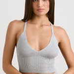Chunky Knit Tank Top in Heather Grey - Image 8