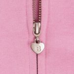 Cropped Zip-Up Hoodie in Baby Pink - Image 7