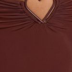 Mid Rise Maxi Skirt in Chocolate Brown - Image 4