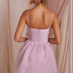 Tulle Skirt Corset Mini Dress in Dusty Pink - Image 2