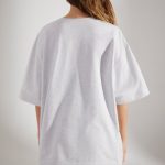 Oversized Short Sleeve T-Shirt in Heather Grey - Image 2
