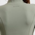 Zip Up Jacket in Bamboo Green - Image 10