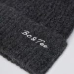Knit Beanie Hat in Charcoal Marl - Image 2