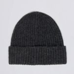 Knit Beanie Hat in Charcoal Marl - Image 4
