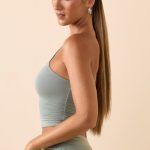 Modal One-Shoulder Top in Smoke Green - Image 3