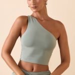 Modal One-Shoulder Top in Smoke Green - Image 5