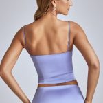 Lace Panel Cami Top in Blue Lavender - Image 2