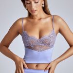 Lace Panel Cami Top in Blue Lavender - Image 7