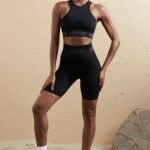 Seamless High Waist Biker Shorts in Black - Image 5