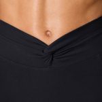 Twist Waist Flare Leggings in Black - Image 5