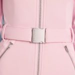 Fleece-Lined Belted Ski Suit in Pastel Pink - Image 4