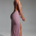 Embellished Open-Back Maxi Dress in Mauve - Image 7