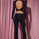 Mid-Rise Straight-Leg Trousers in Black - Image 2