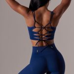 High Waist Super Sculpt Biker Shorts in Navy - Image 2