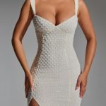 Embellished Open-Back Maxi Dress in White - Image 4