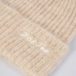 Knit Beanie Hat in Cream Marl - Image 2