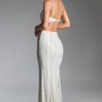 Embellished Cut-Out Fishtail Maxi Dress in White - Image 2