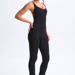 Petite Plunge Open-Back Flared Jumpsuit in Black - Image 6