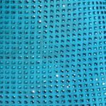Embellished Halterneck Mini Dress in Aqua Blue - Image 6